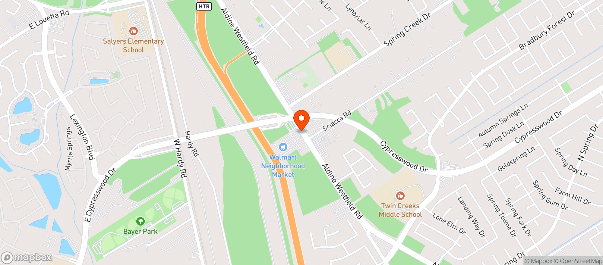 Map showing Walmart Neighborhood Mkt