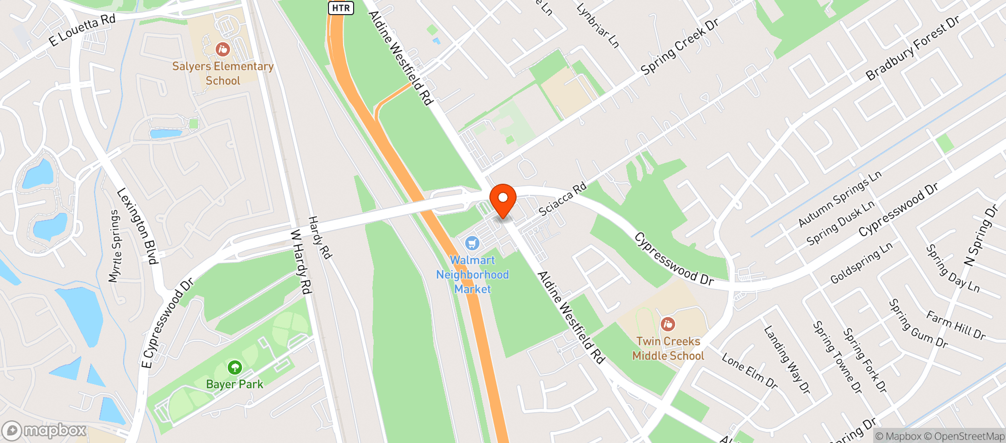Map showing WALMART NEIGHBORHOOD MARKET