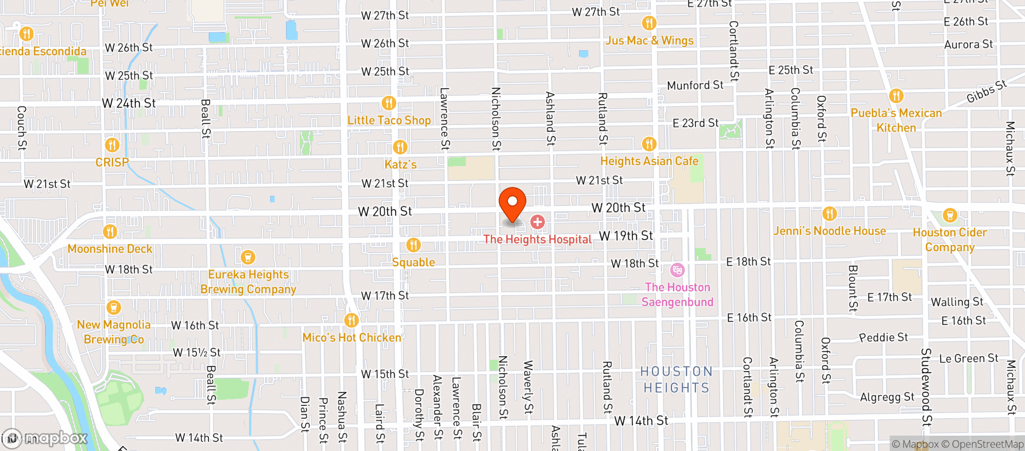 Map showing Hopdoddy Burger Bar