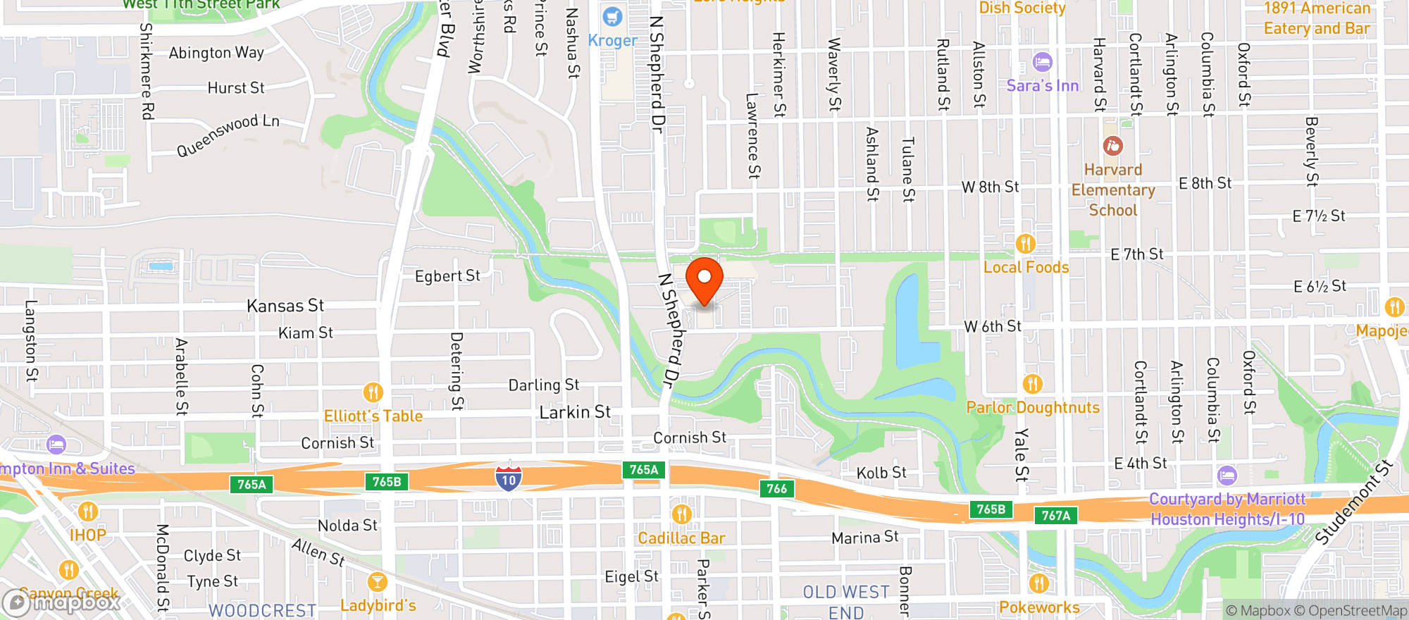 Map showing Blue Sushi Sake Grill