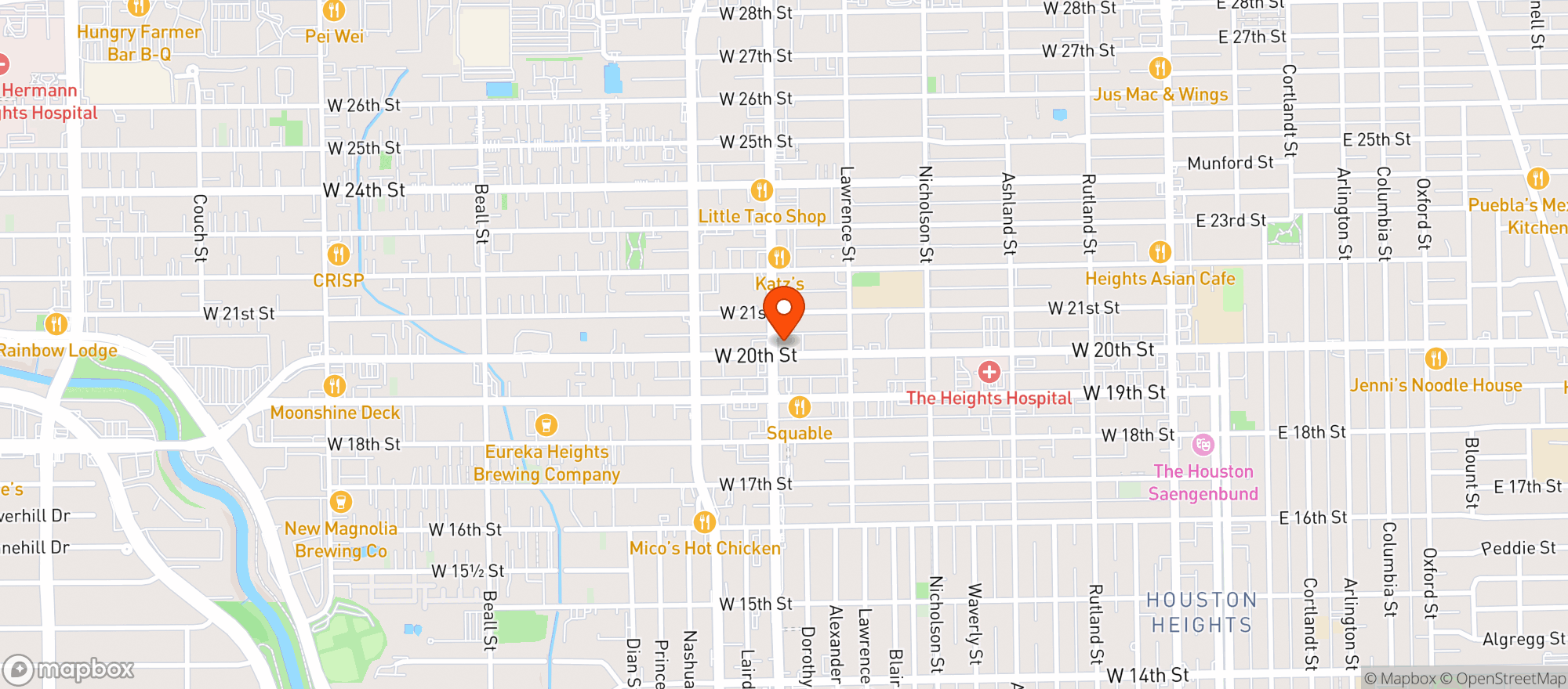 Map showing The Burger Joint