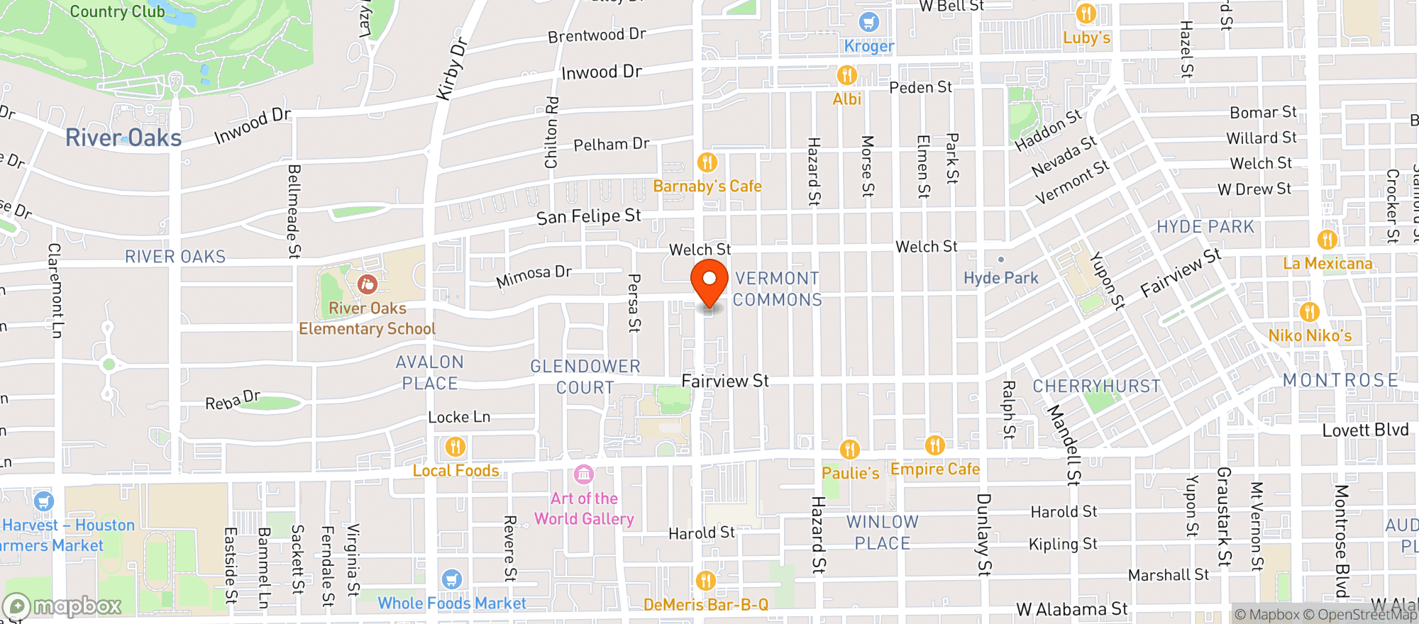 Map showing Kenneally Irish Pub