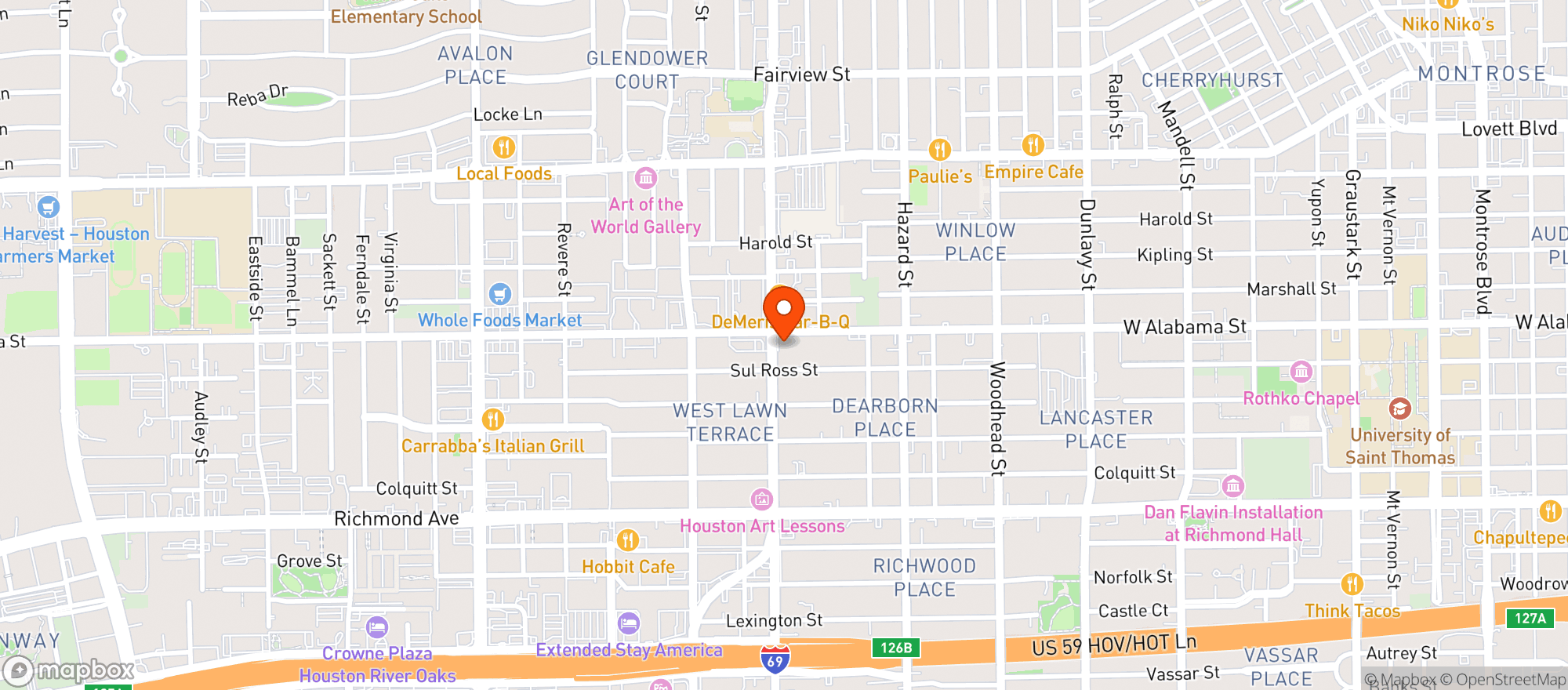 Map showing Burn Smoke Shop - Shepherd #2