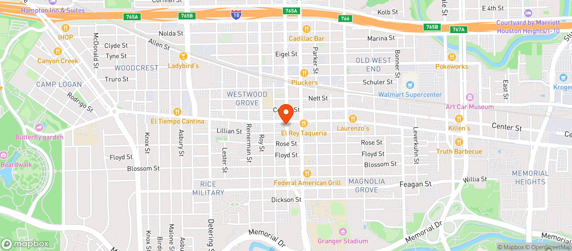 Map showing Roslands Grill & Bar