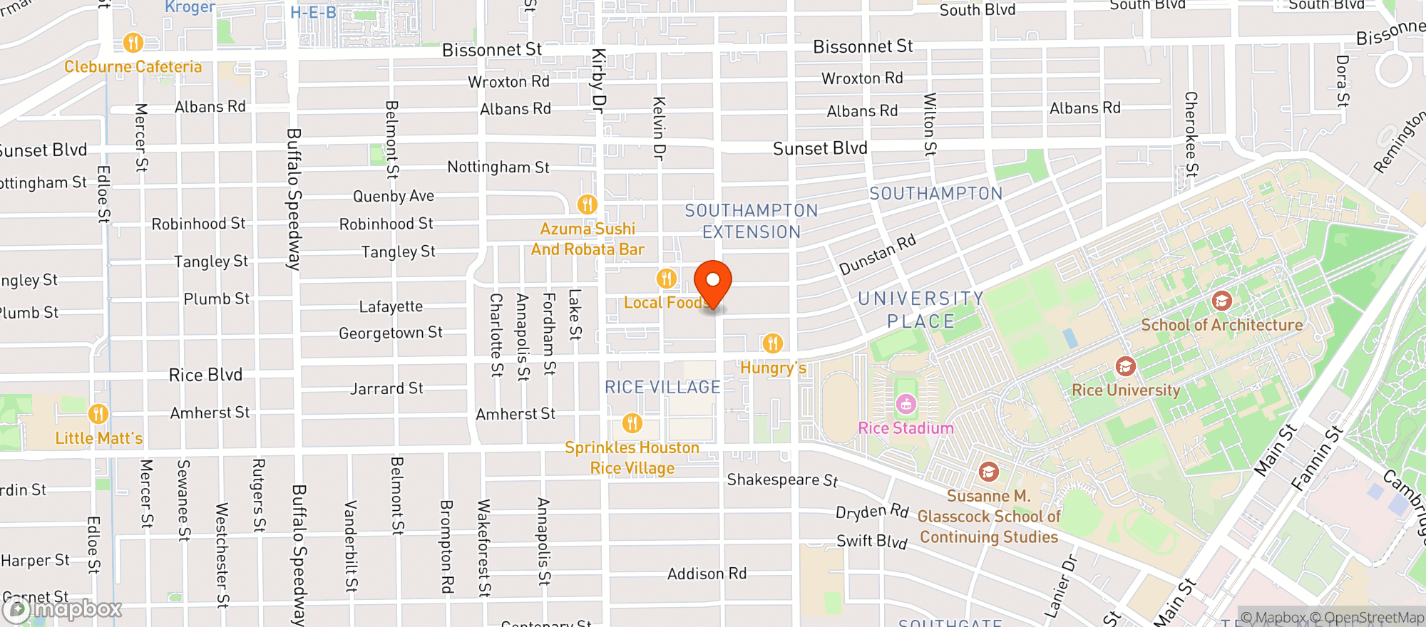 Map showing Liberty Kitchen