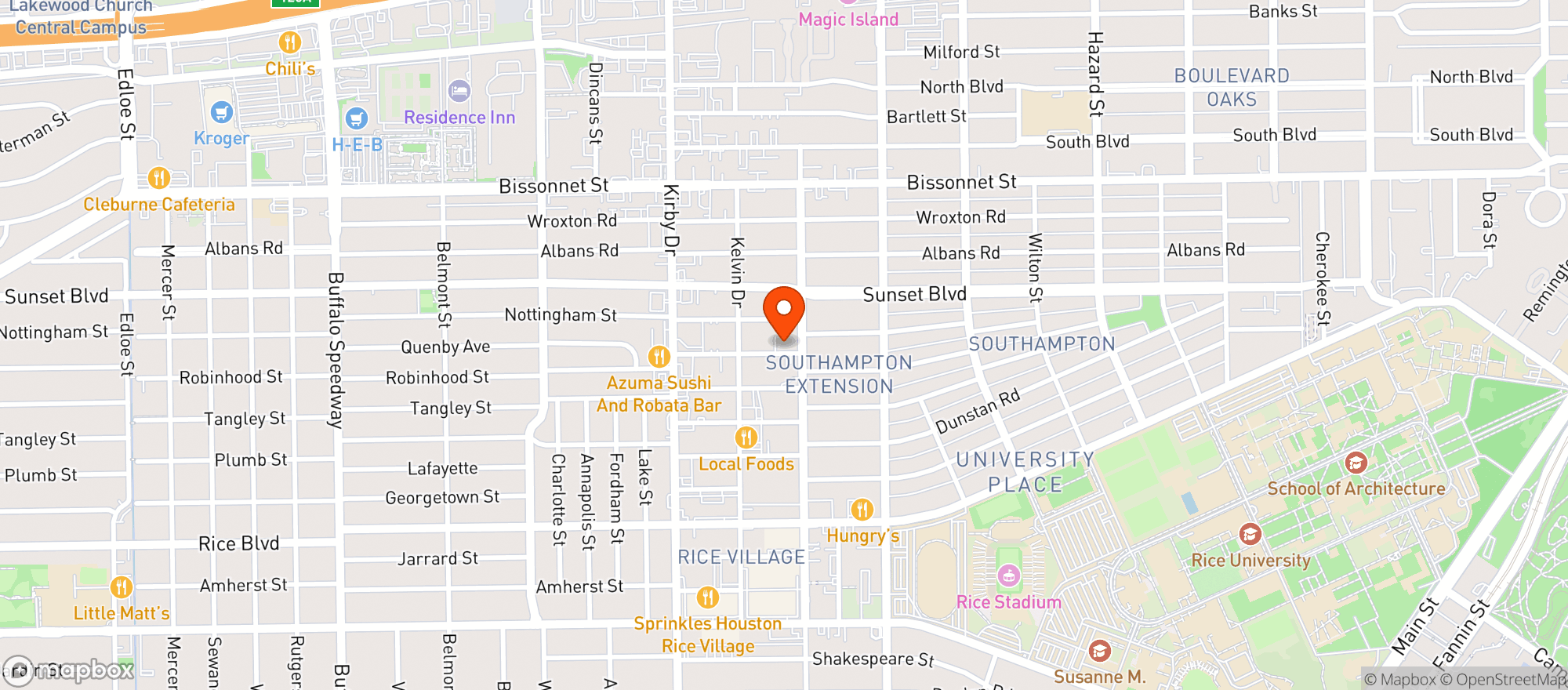 Map showing Sipple - Tx (houston)