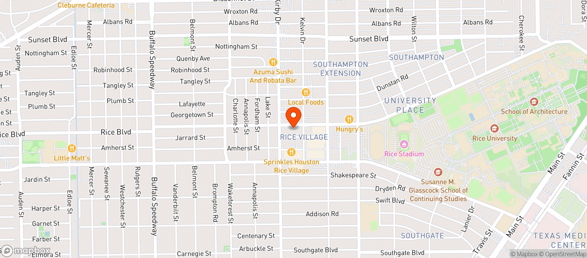 Map showing Burn Smoke Shop - Rice #3
