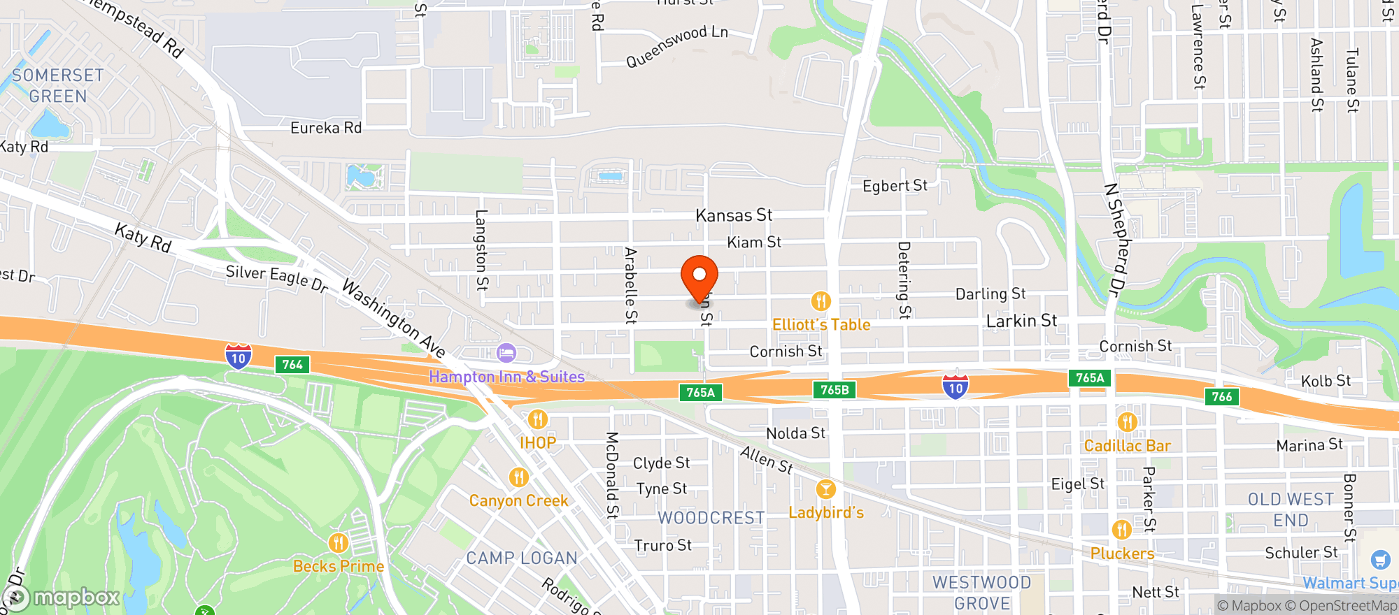 Map showing joint custody smoke shop