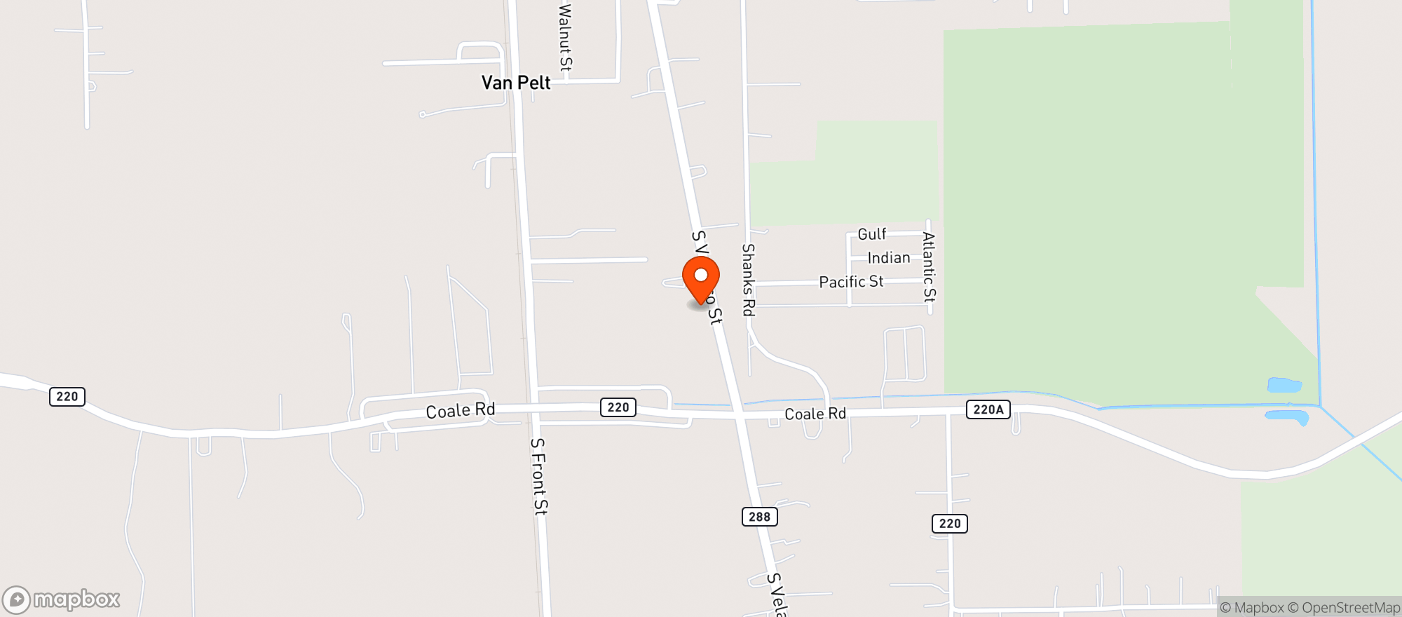 Map showing Peters Cut Rate Liquor #5