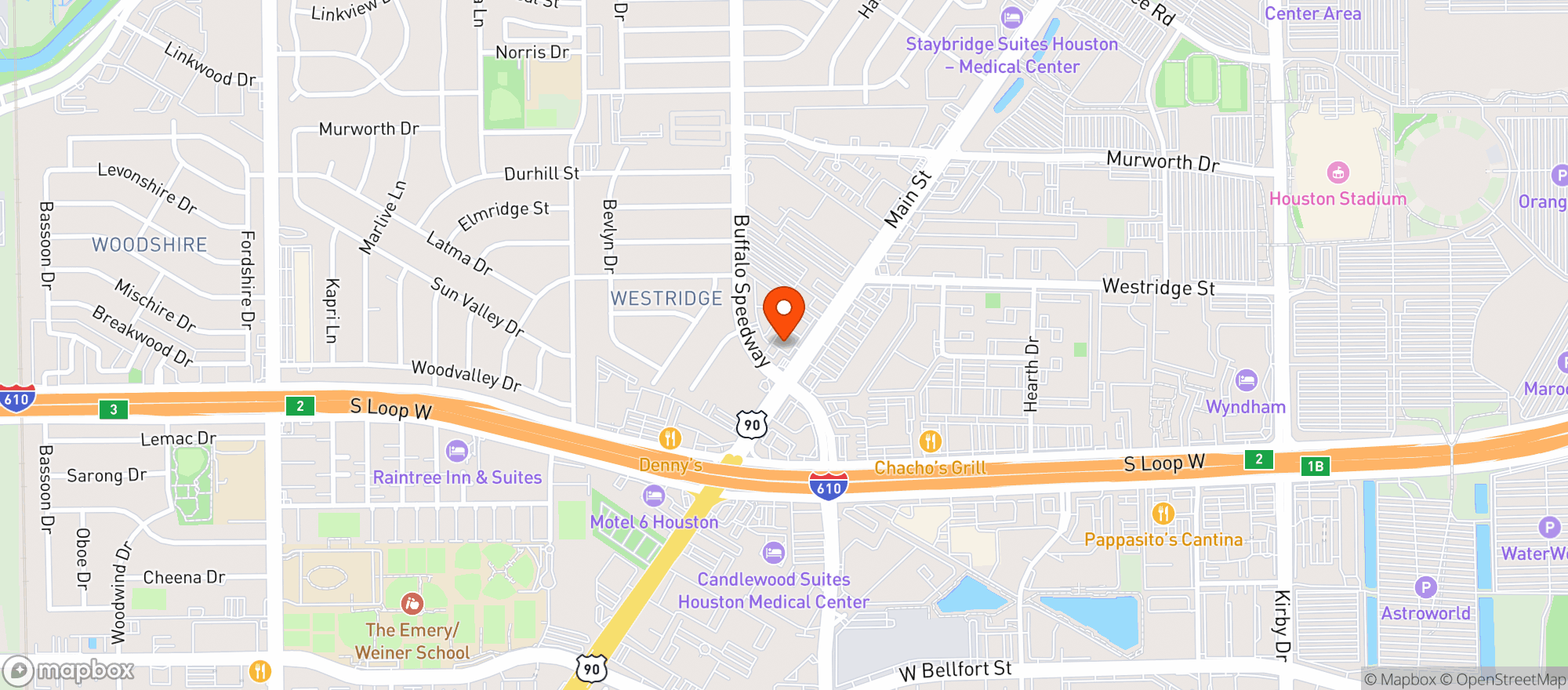 Map showing Spec's Wine, Spirits & Finer Foods