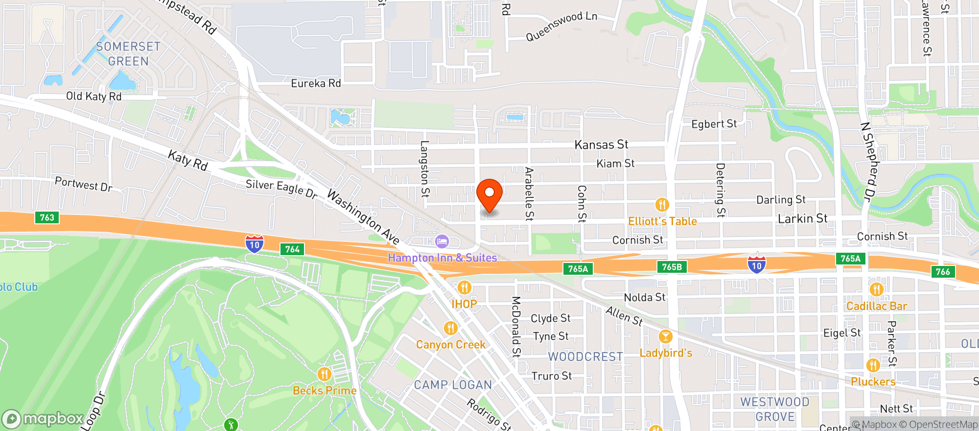 Map showing Down The Street Bar