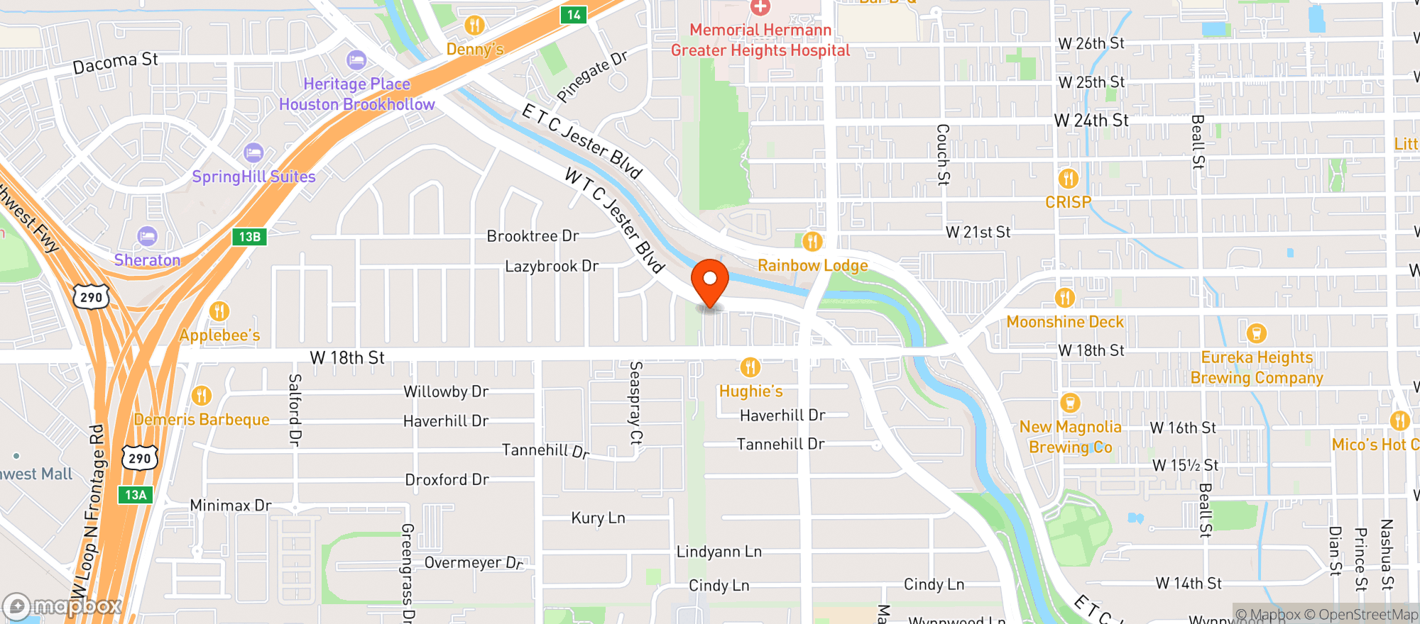 Map showing The Spaghetti Western Italian Cafe