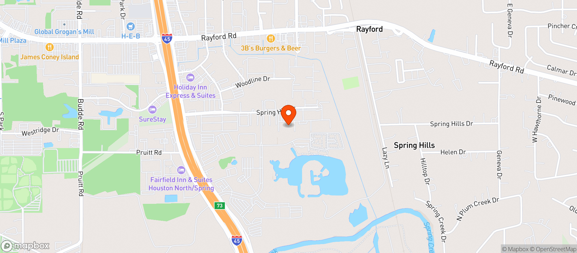 Map showing Door Dash