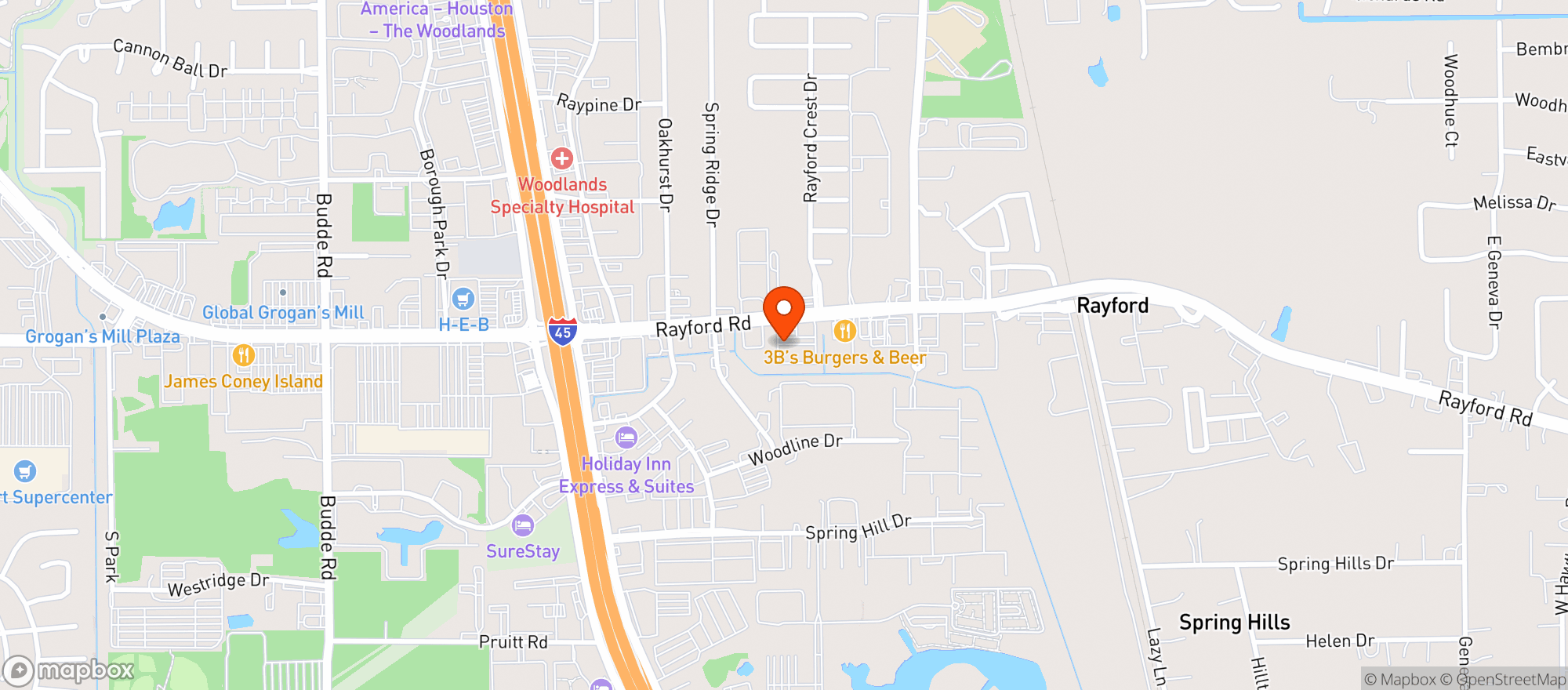 Map showing Buffalo Run