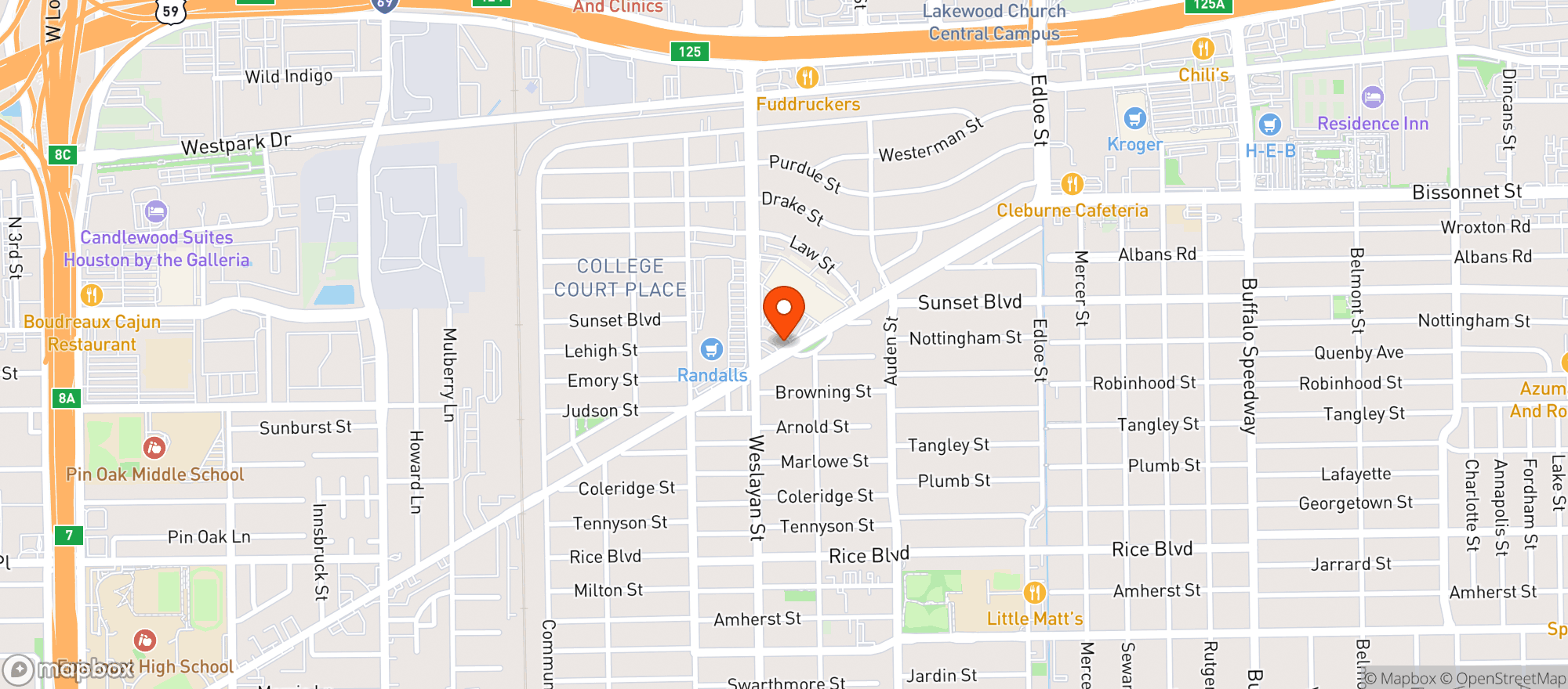 Map showing Specs Wine Spirits & Finer Foods