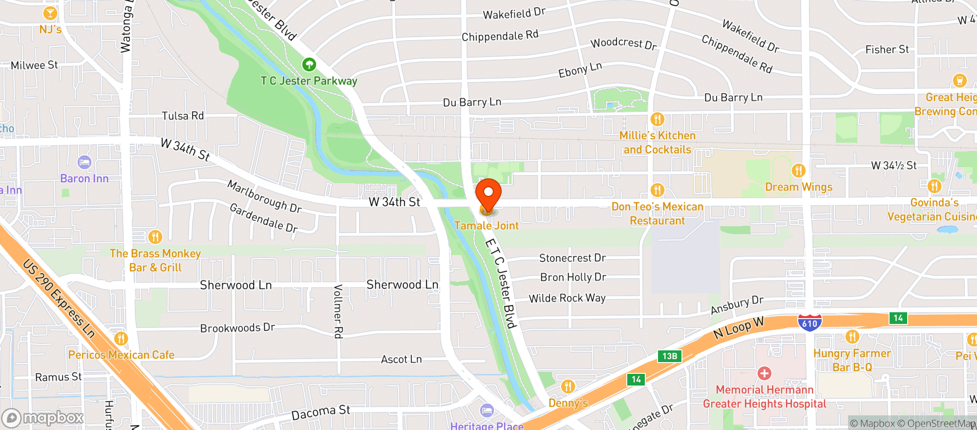 Map showing C&Co Dispensary