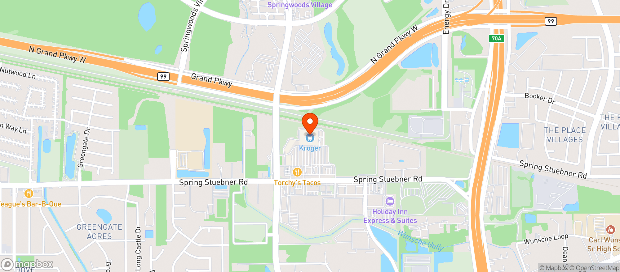 Map showing Houston (034) - 00130 - Springwoods Village