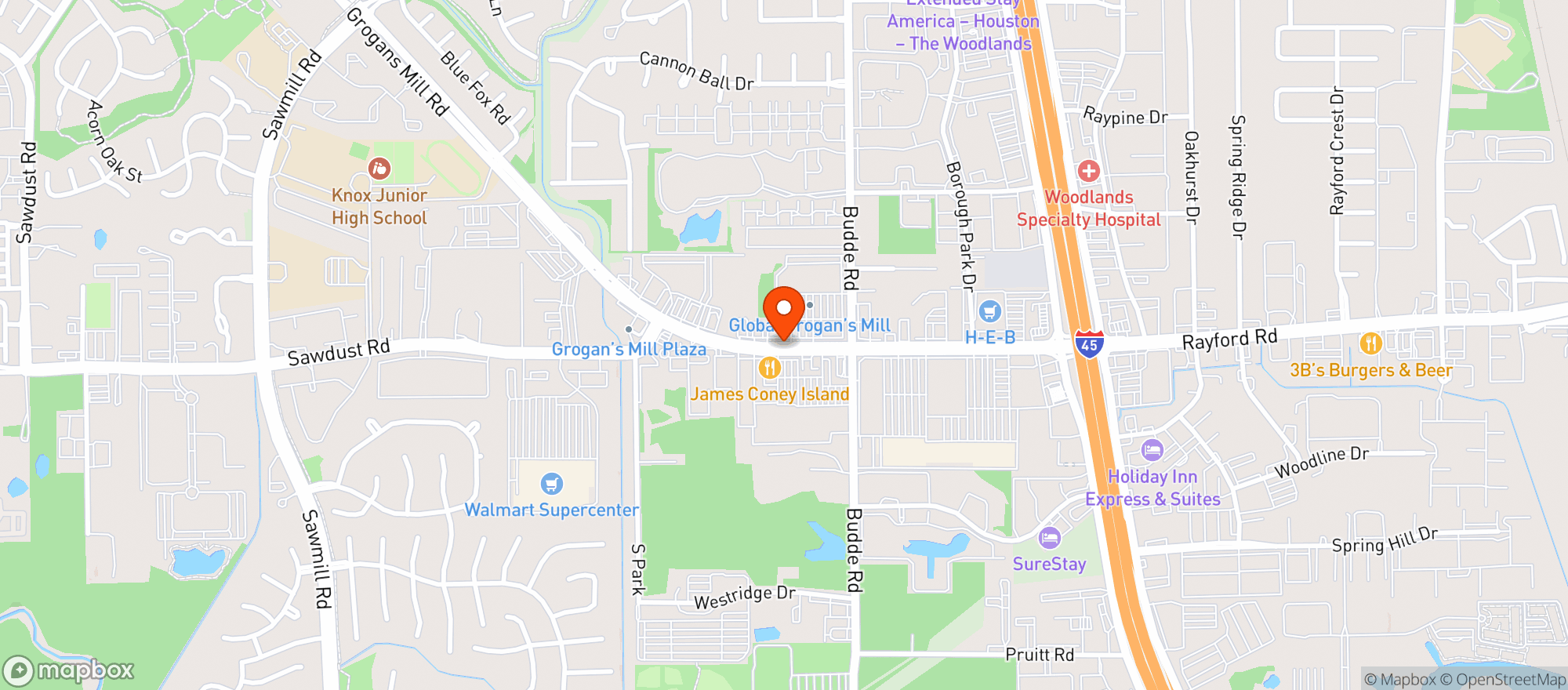 Map showing Julios Mexican Grill