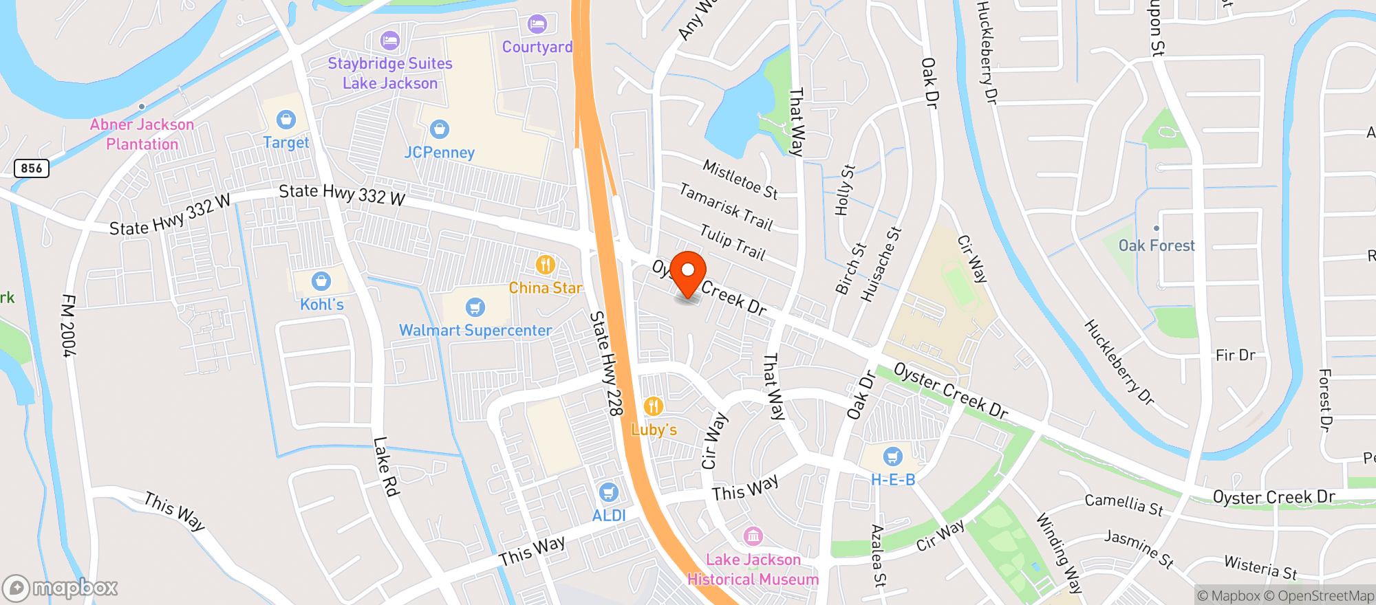 Map showing Beef O Bradys