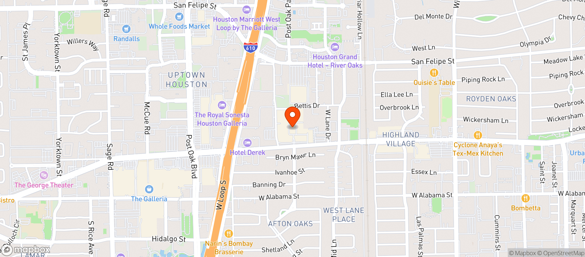 Map showing Ipic Theaters