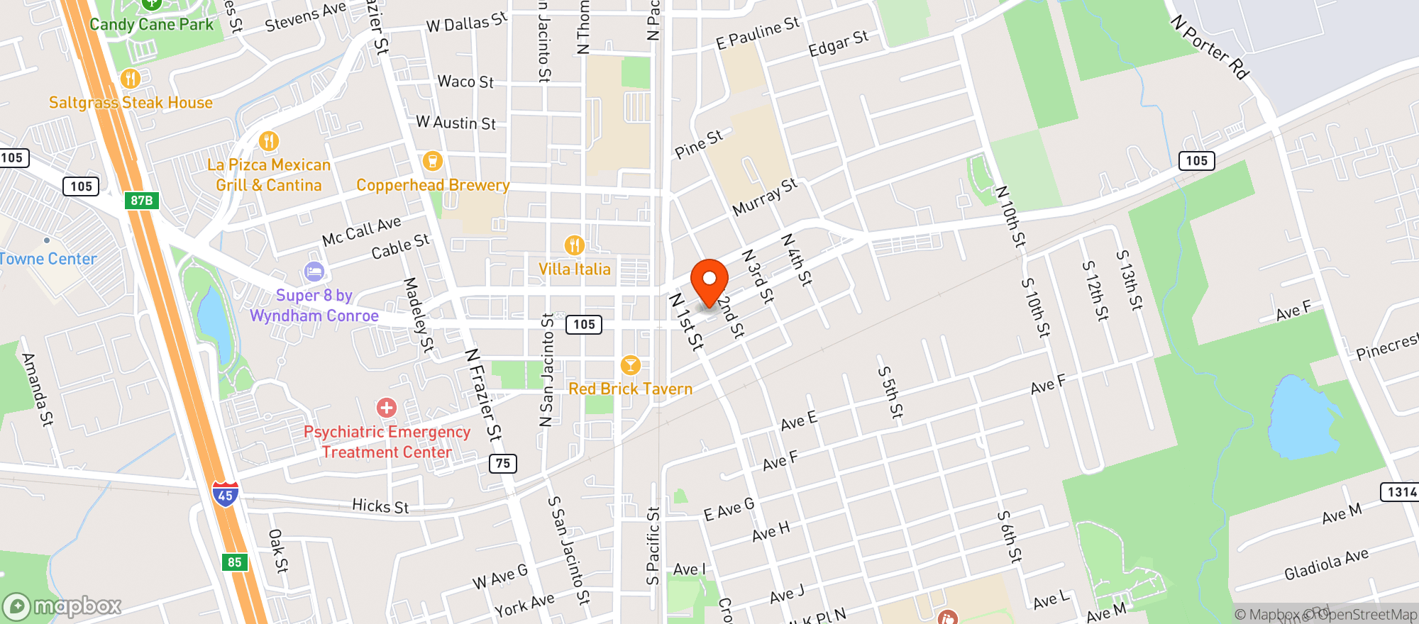 Map showing Fiesta Mart