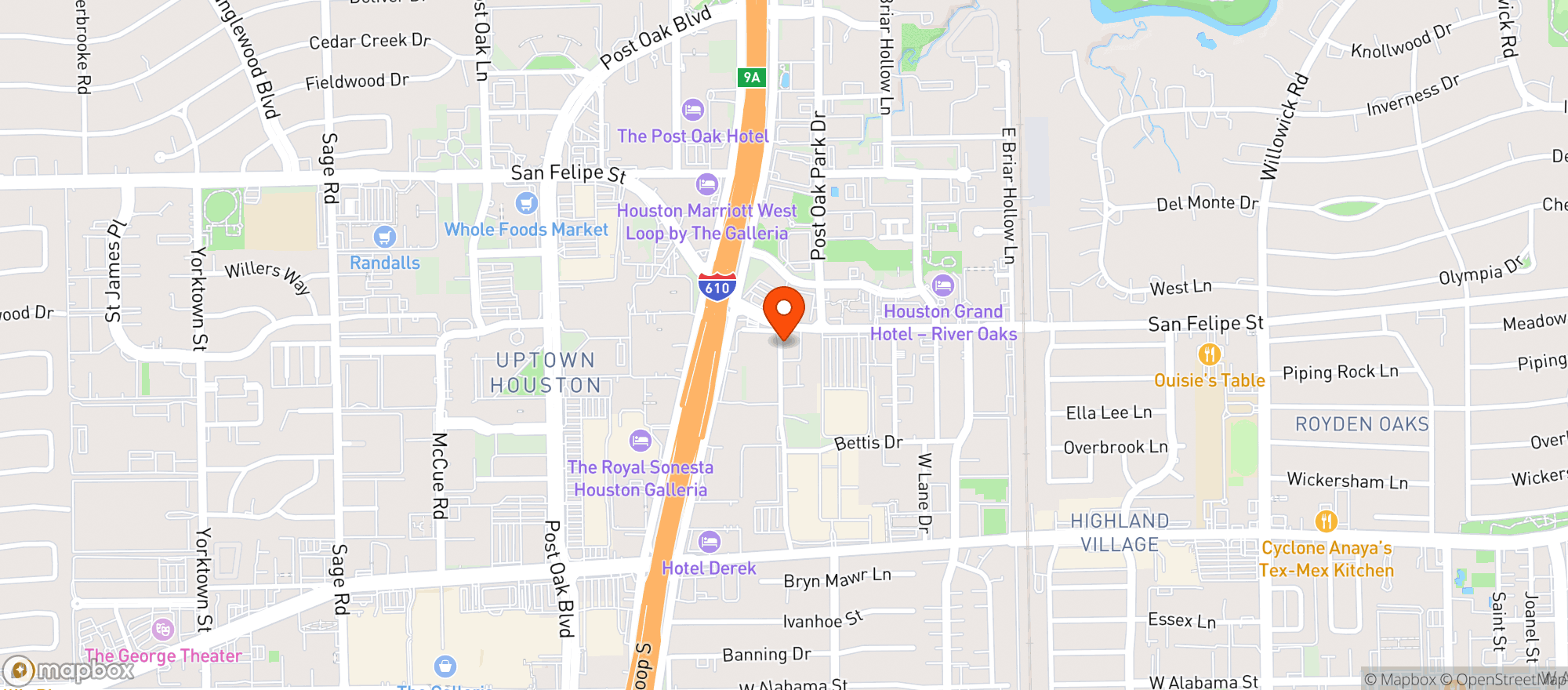 Map showing Aero Cocktail Co
