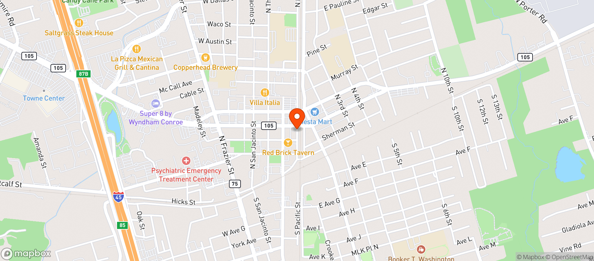 Map showing SPEC's - Conroe North