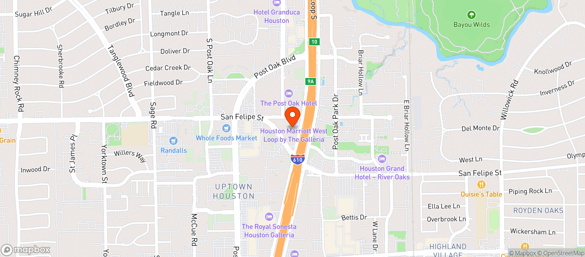 Map showing 17fifty Bistro & Lounge