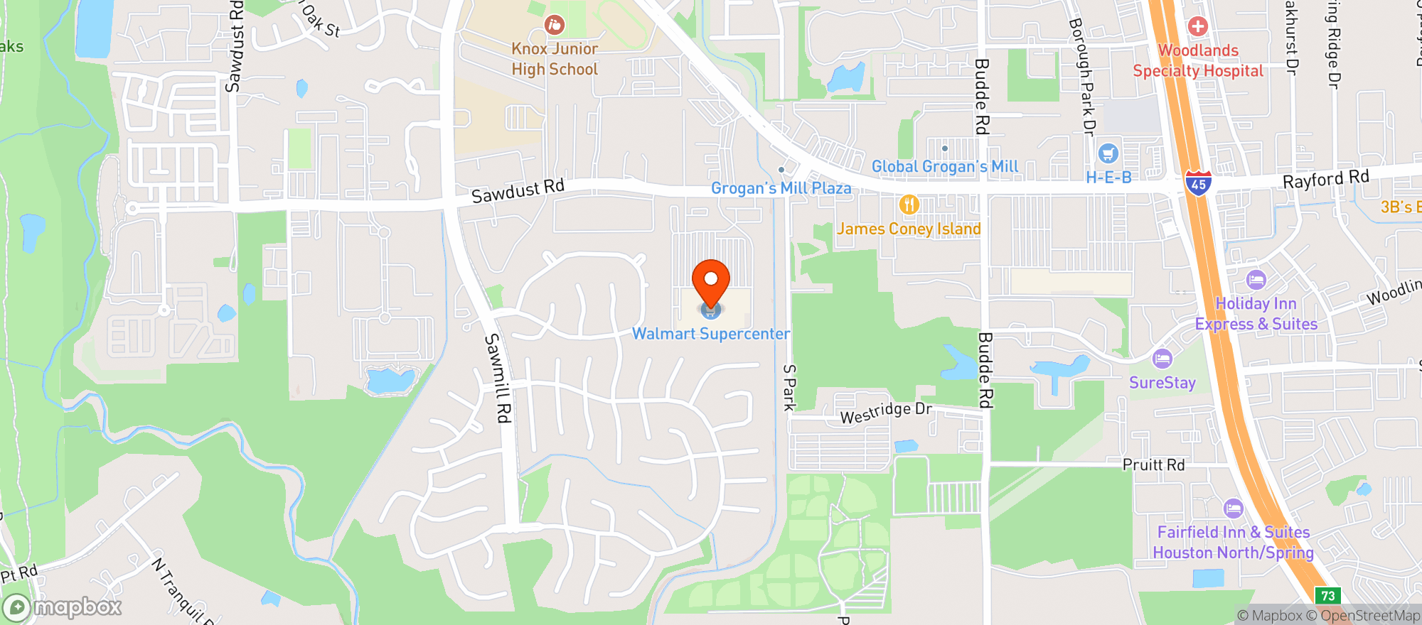 Map showing Walmart Supercenter