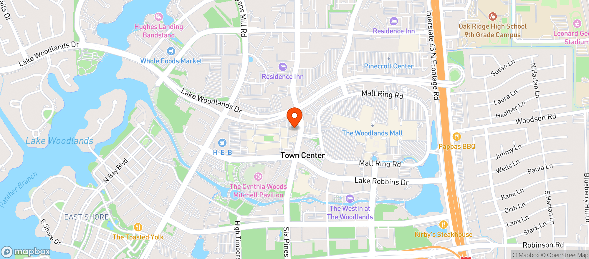 Map showing H E B Food Store