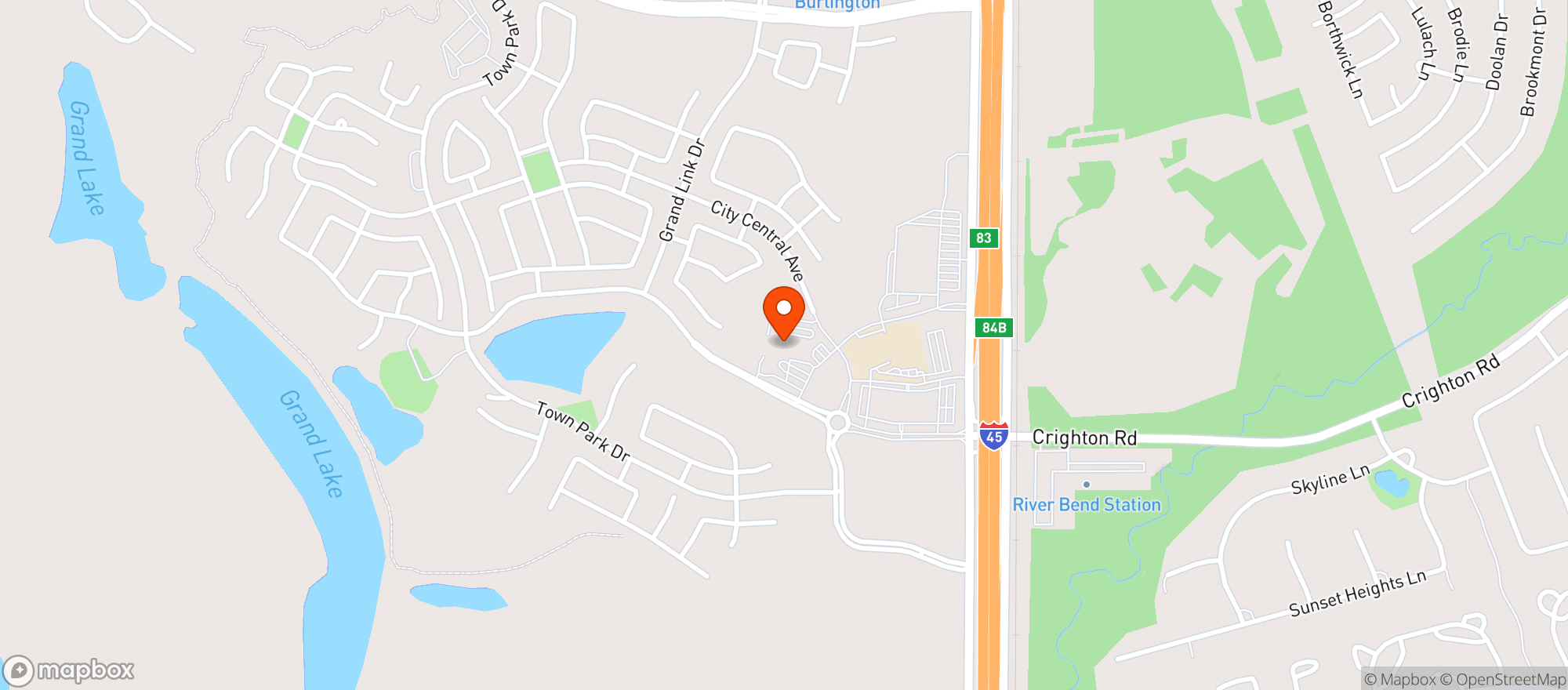 Map showing Hyatt Regency Conroe