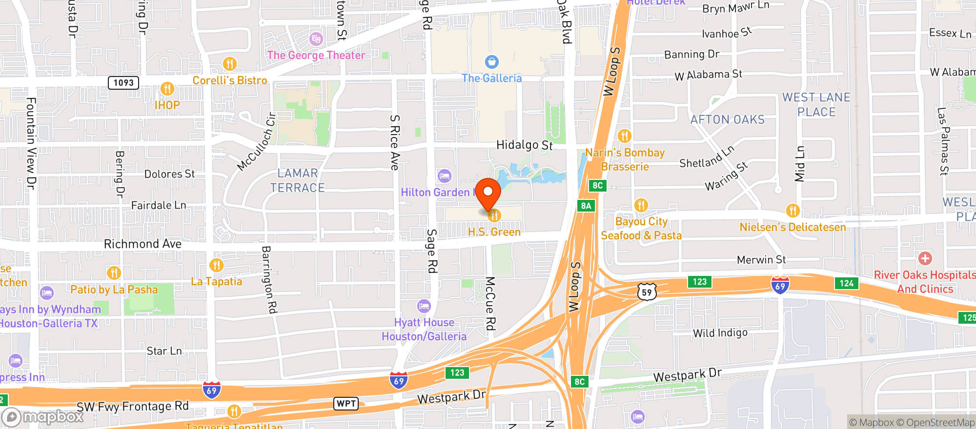 Map showing Spec's Wine, Spirits & Finer Foods