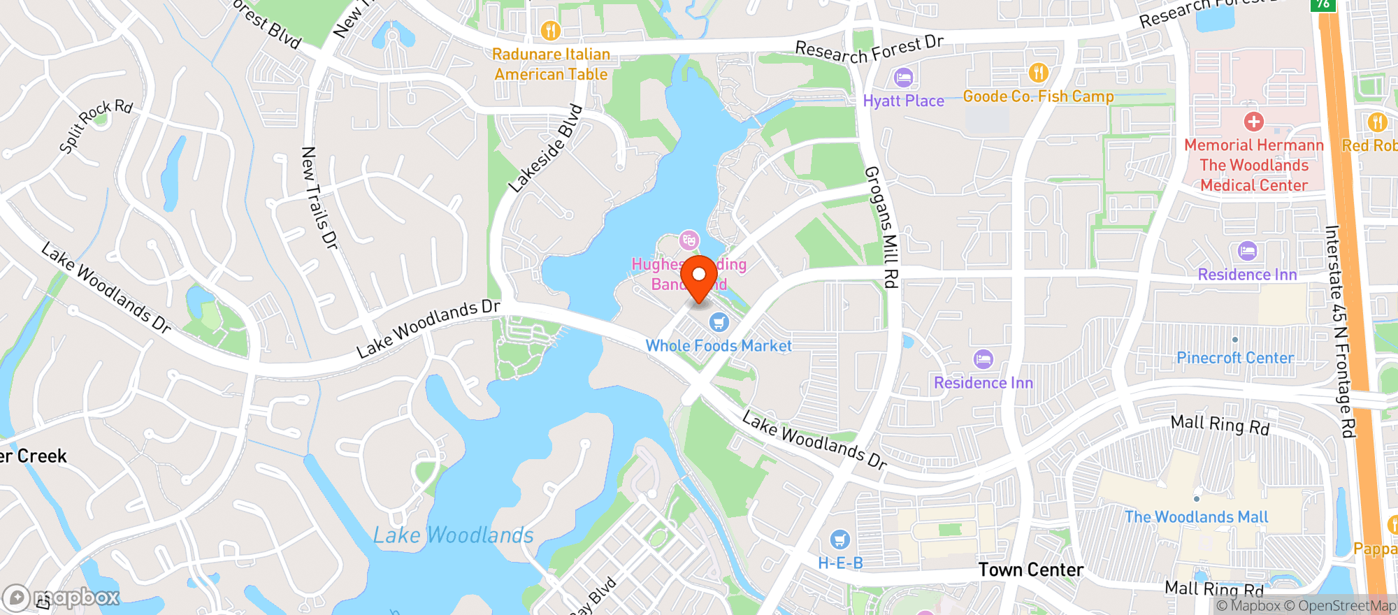 Map showing Whole Foods Market | Woodlands