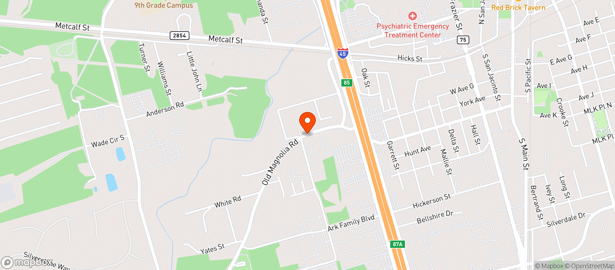 Map showing Express Food Mart