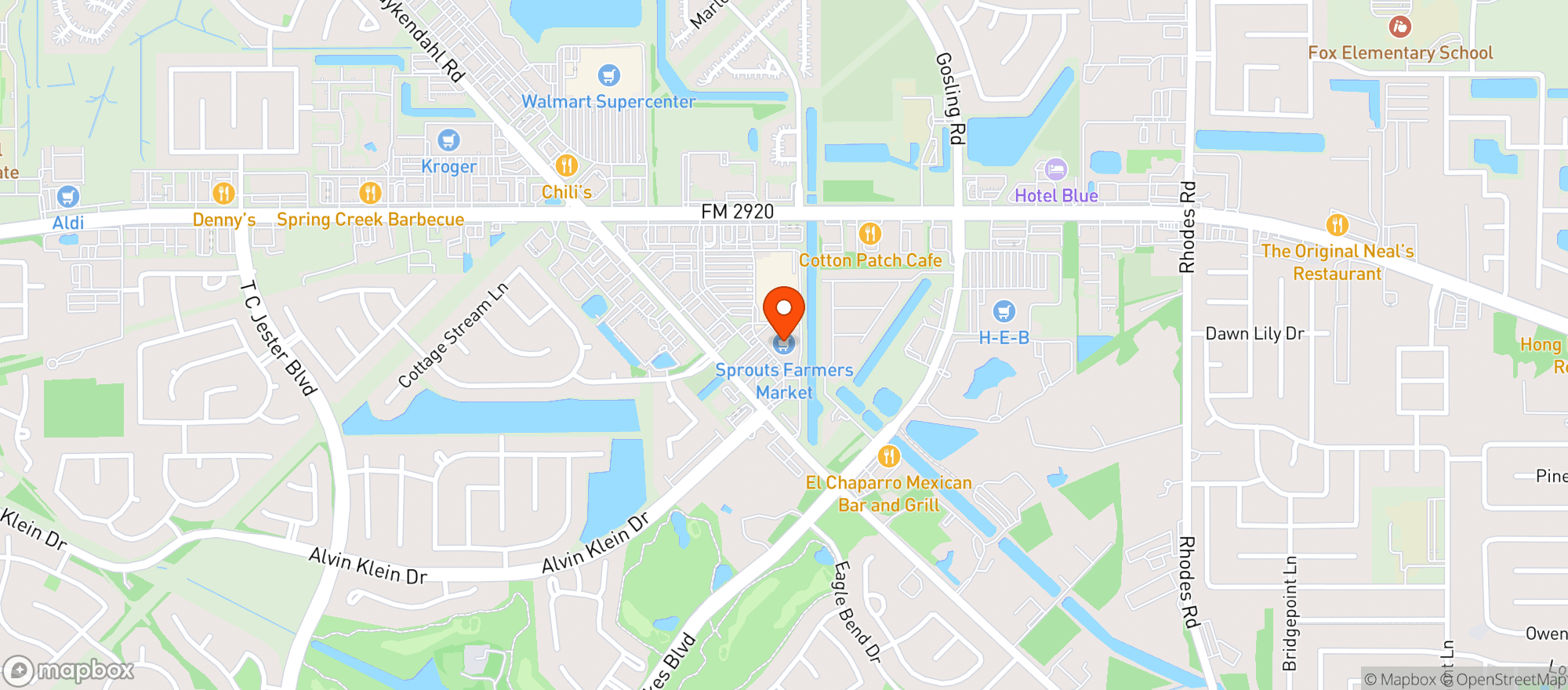 Map showing Sprouts Farmers Market