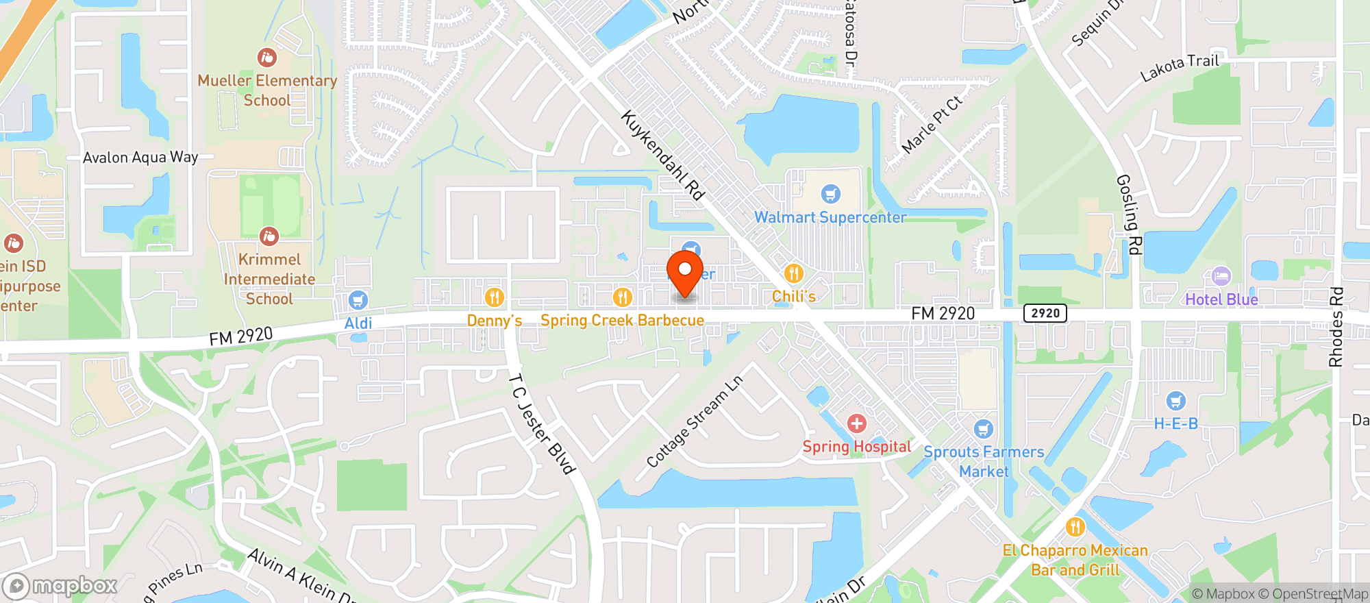 Map showing Kroger