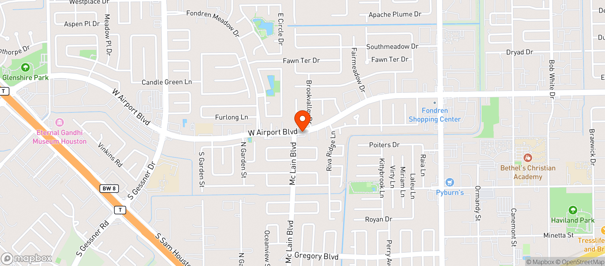 Map showing Pit Stop Food Mart