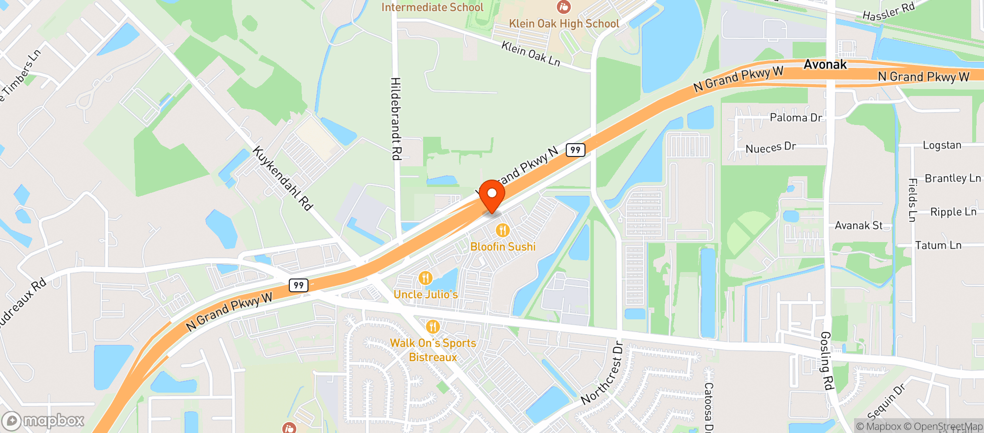 Map showing Target Store