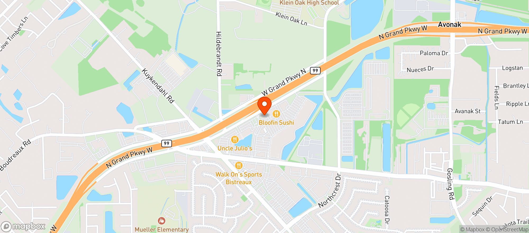 Map showing Vitamin Shoppe - Houston_Grand Parkway