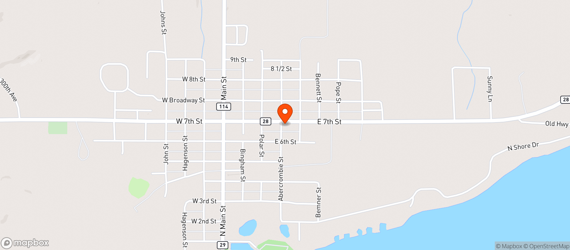 Map showing Minnewaska Liquor