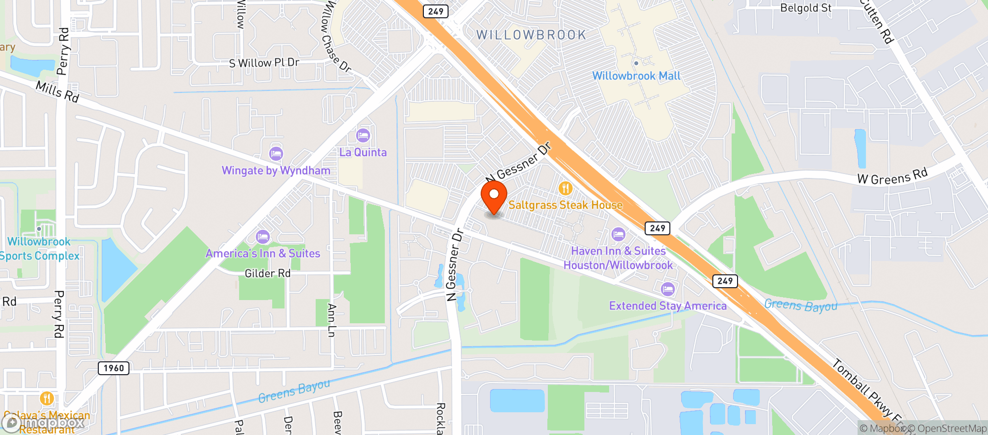 Map showing World Market Willowbrook