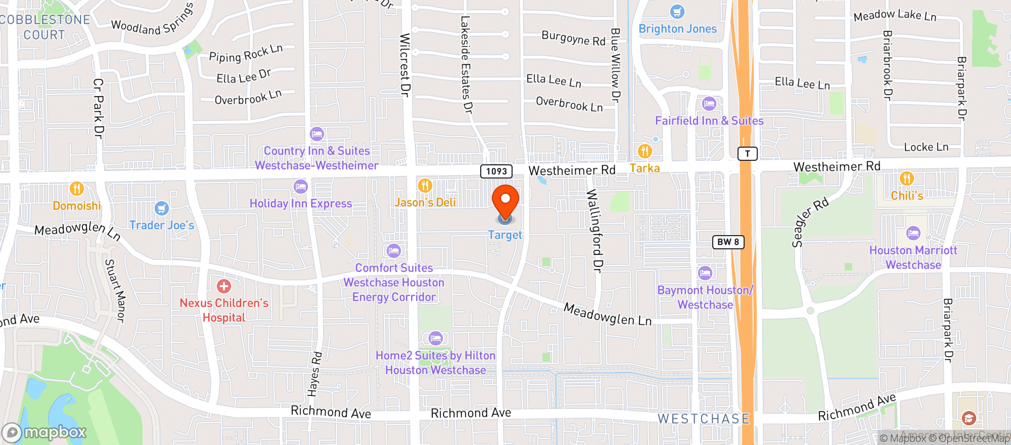 Map showing Target