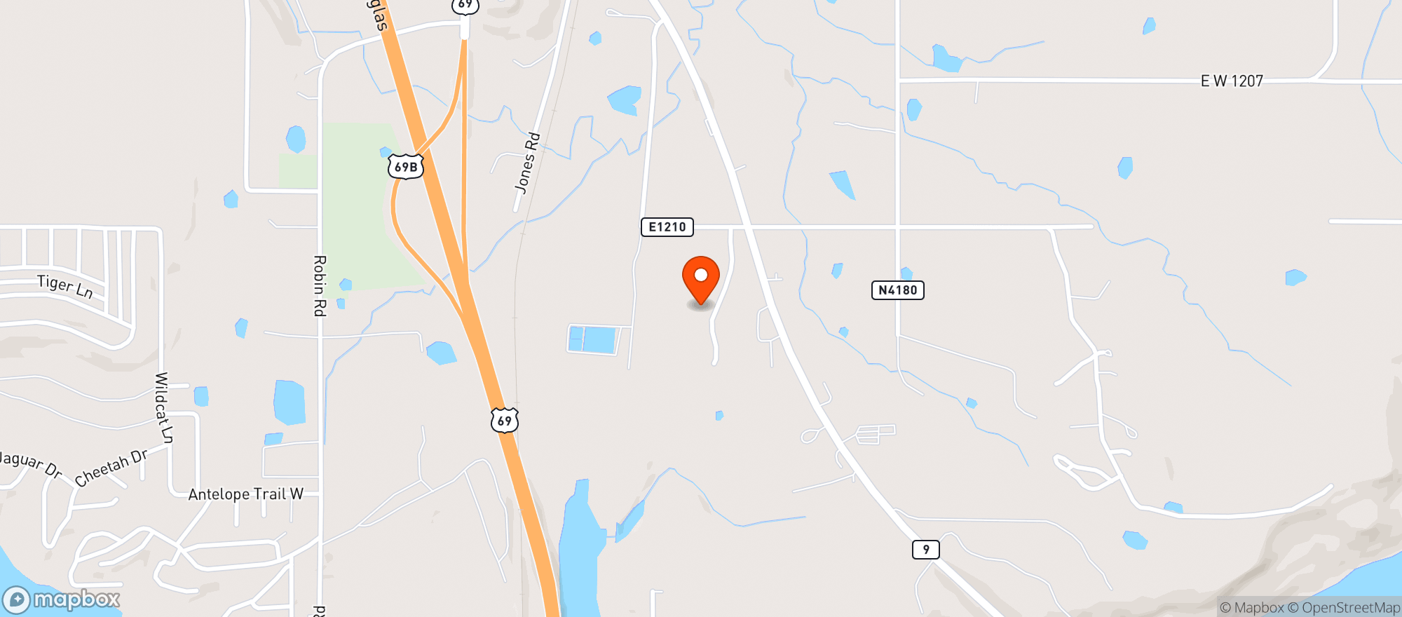 Map showing Vfw Post #8798