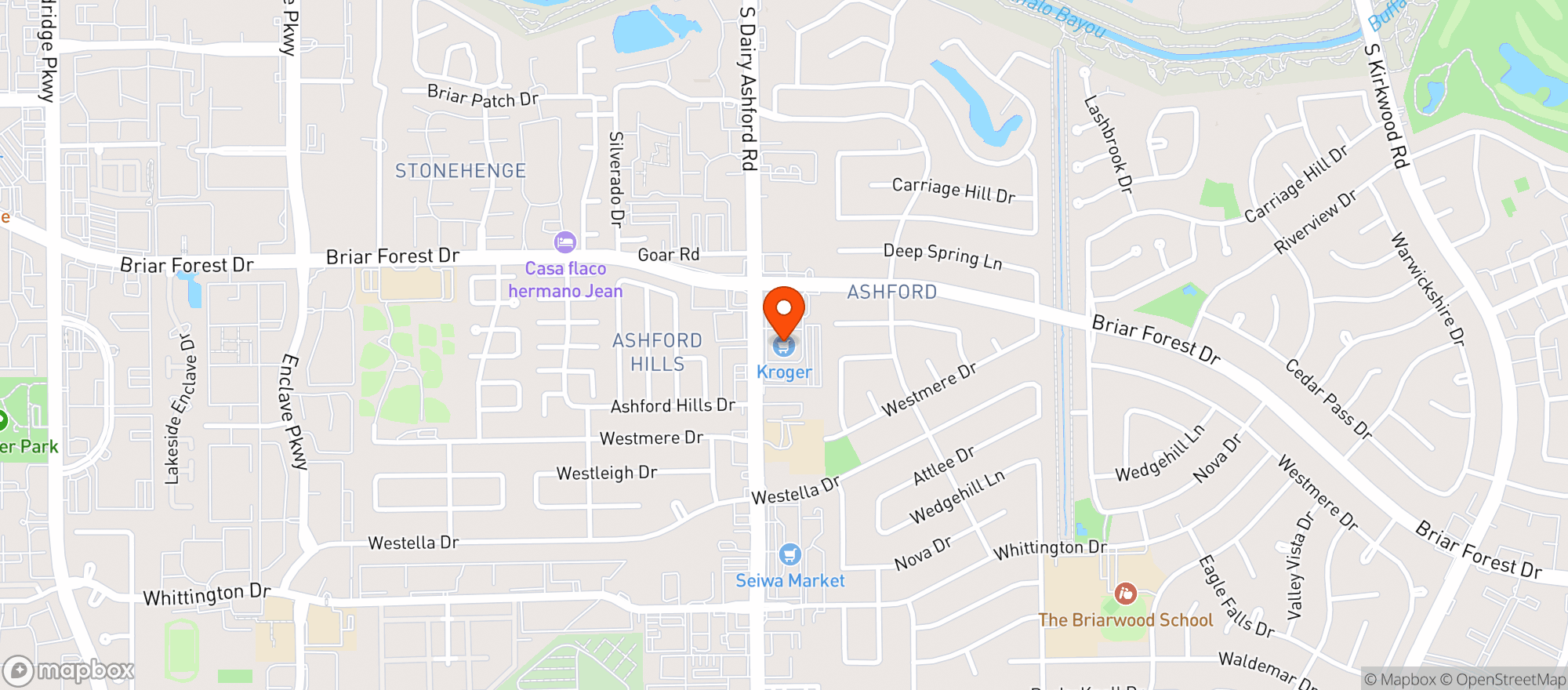 Map showing Houston (034) - 00349 - Briar Forest