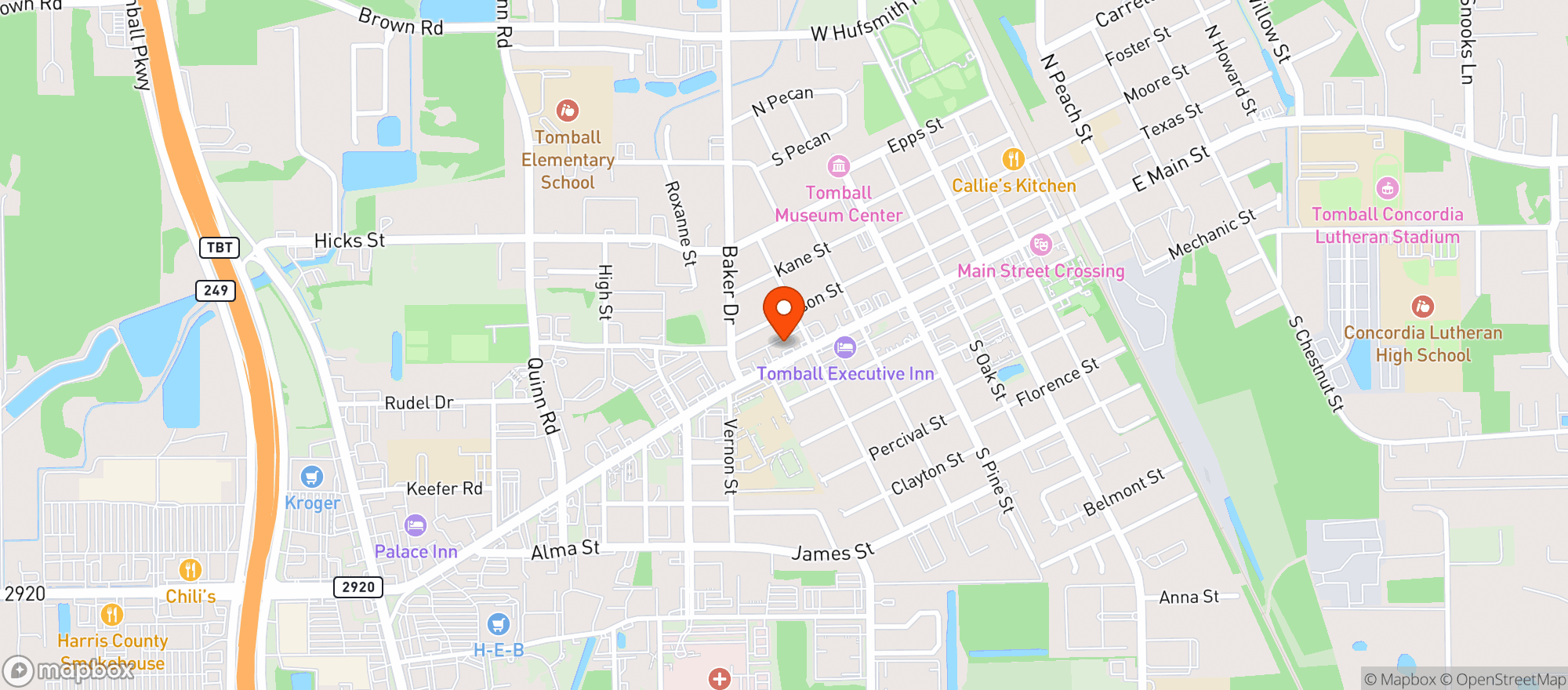 Map showing Bahama Mama Tomball