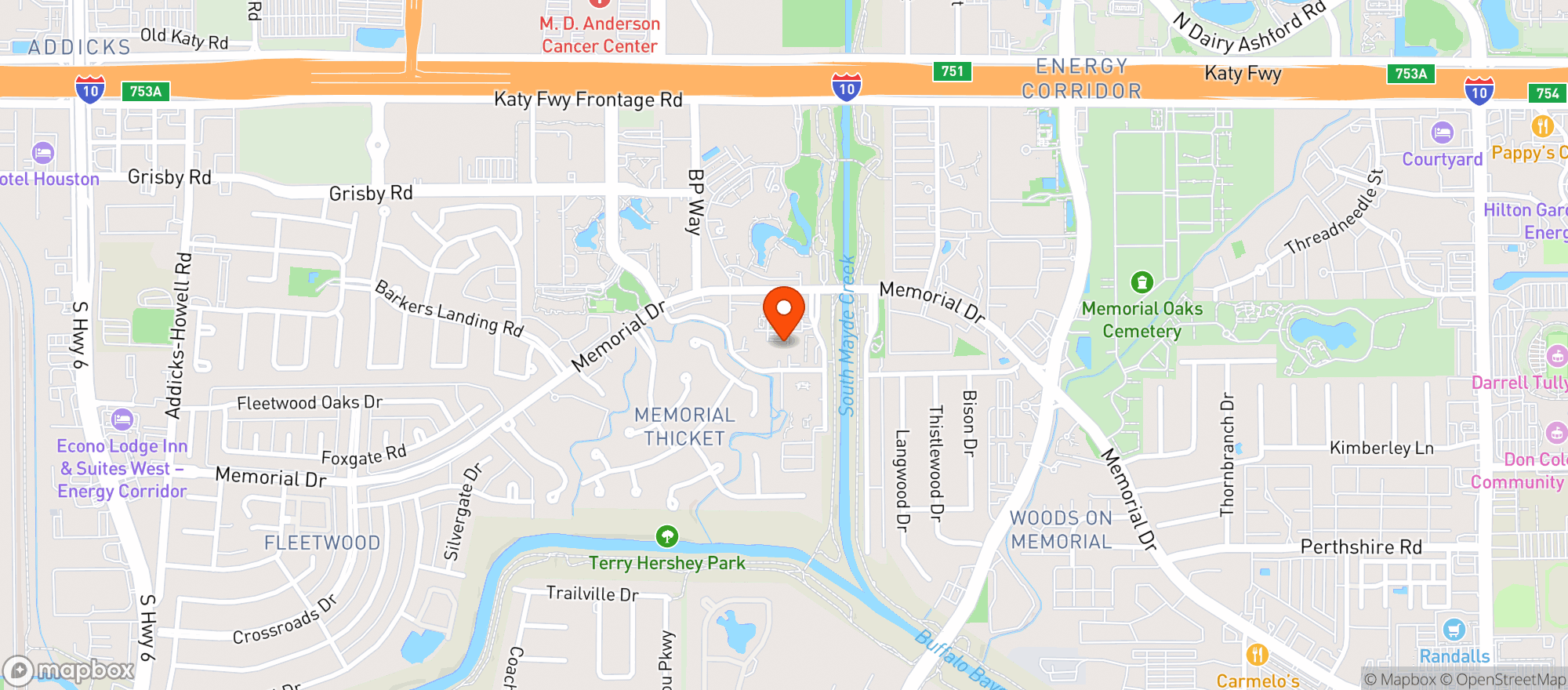 Map showing District 7 Bar & Bistro