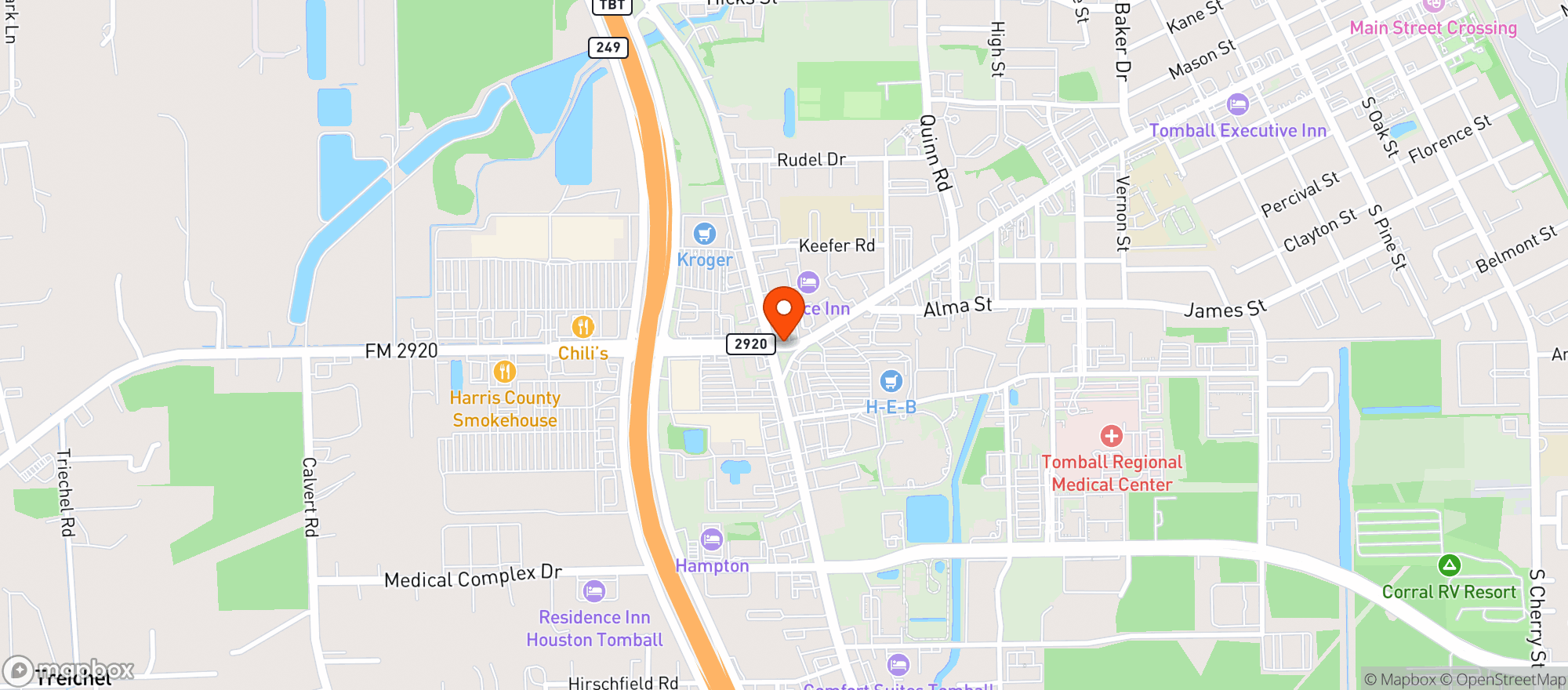 Map showing Specs 124 - Tomball