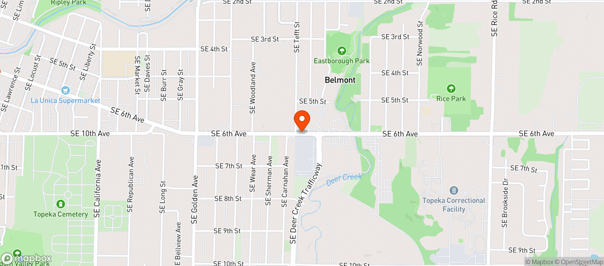 Map showing DEER CREEK LIQUOR