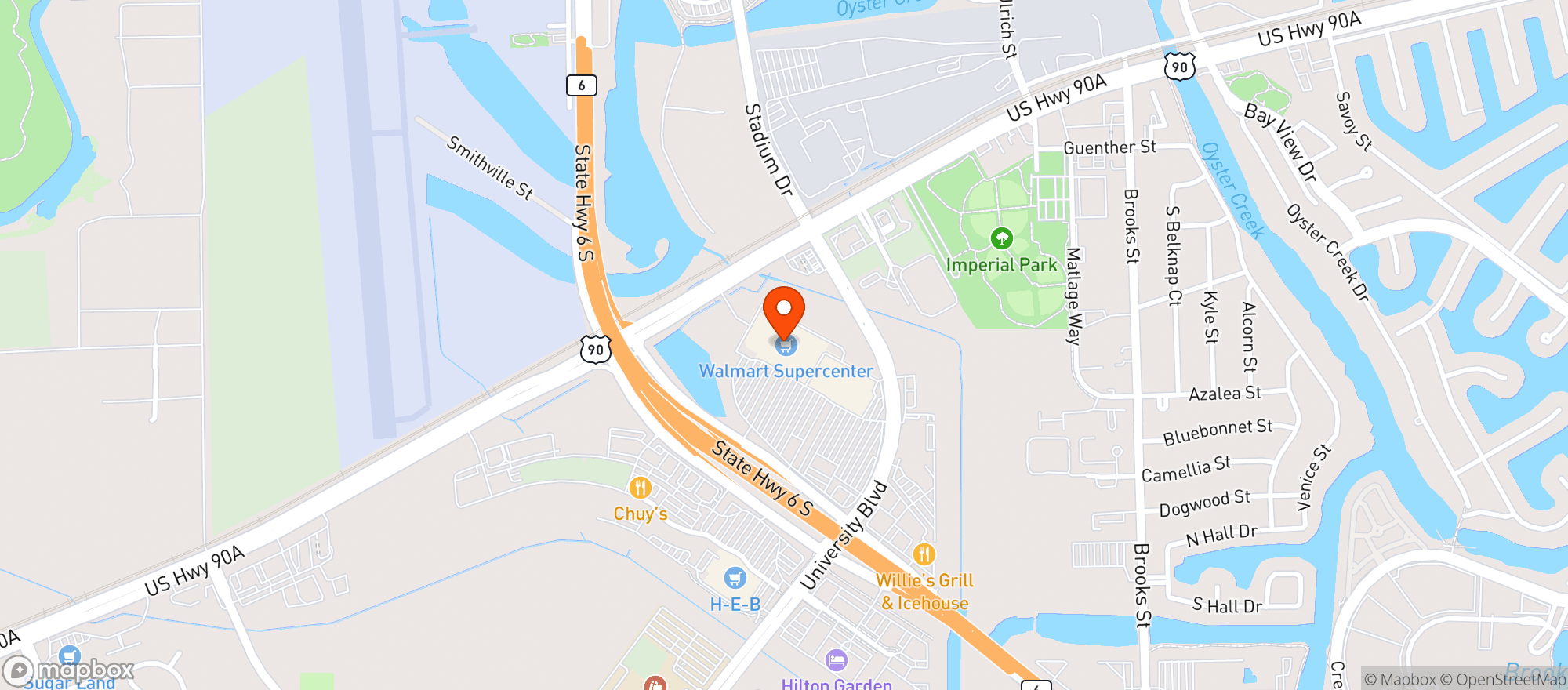 Map showing Walmart Supercenter