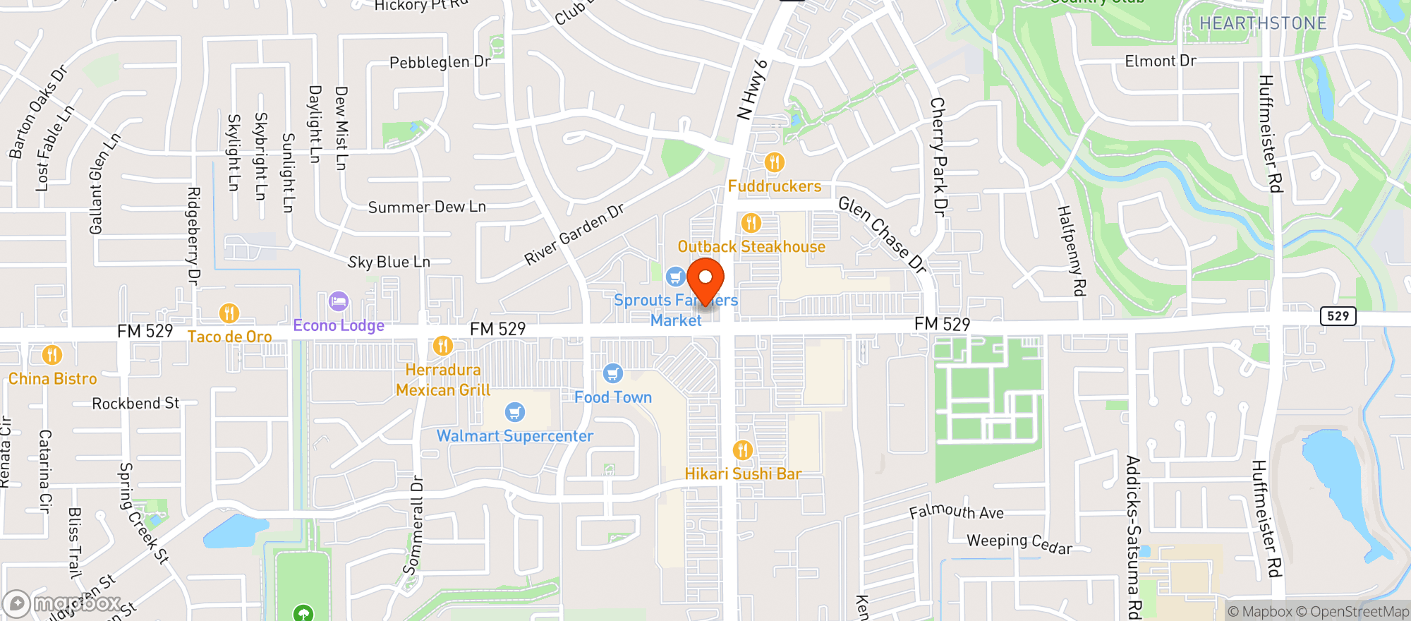 Map showing Vitamin Shoppe - Houston_Copperfield